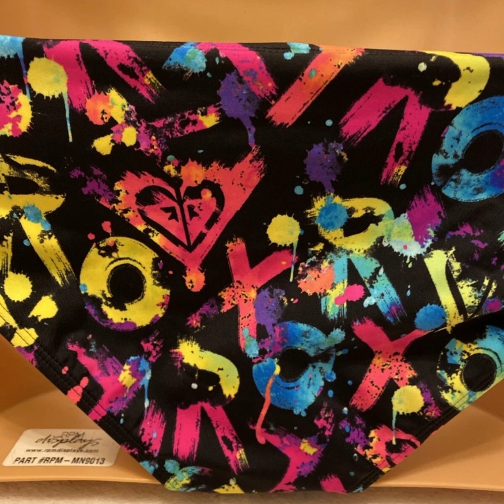 Merona Black Bikini with Roxy Multicolor Patterned Bottom - Picture 9 of 16